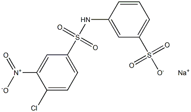 m-(4-Chloro-3-nitrophenylsulfonylamino)benzenesulfonic acid sodium salt Structure