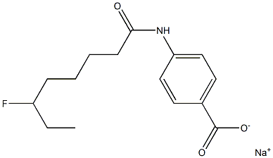 4-[(6-Fluorooctanoyl)amino]benzenecarboxylic acid sodium salt 结构式