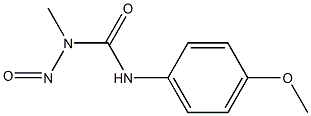 1-(p-Methoxyphenyl)-3-methyl-3-nitrosourea 结构式
