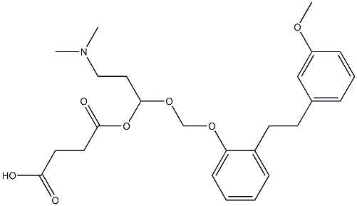 Succinic acid hydrogen 1-[[o-(m-methoxyphenethyl)phenoxy]methoxy]-3-(dimethylamino)propyl ester Struktur