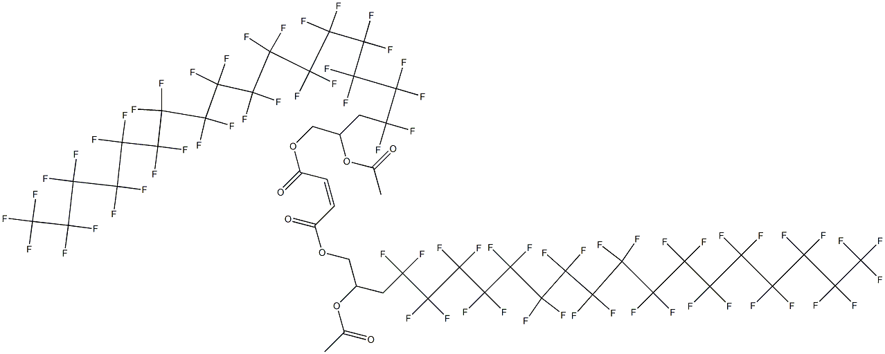 Maleic acid bis(2-acetyloxy-4,4,5,5,6,6,7,7,8,8,9,9,10,10,11,11,12,12,13,13,14,14,15,15,16,16,17,17,18,18,19,19,20,20,20-pentatriacontafluoroicosyl) ester Structure