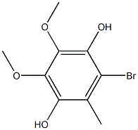 2-ブロモ-5,6-ジメトキシ-3-メチルヒドロキノン 化学構造式