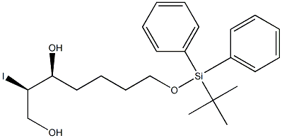 (2R,3S)-7-(tert-Butyldiphenylsilyloxy)-2-iodoheptane-1,3-diol Struktur