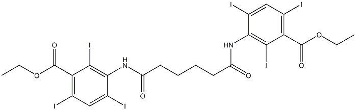 3,3'-[(1,6-Dioxo-1,6-hexanediyl)diimino]bis[2,4,6-triiodobenzoic acid]diethyl ester 结构式
