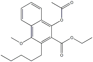 1-Acetoxy-2-(ethoxycarbonyl)-3-pentyl-4-methoxynaphthalene Structure