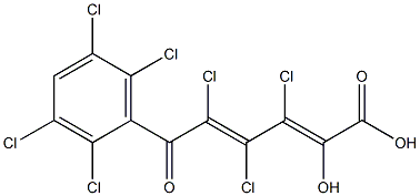 (2E,4E)-2-Hydroxy-3,4,5-trichloro-6-oxo-6-(2,3,5,6-tetrachlorophenyl)-2,4-hexadienoic acid