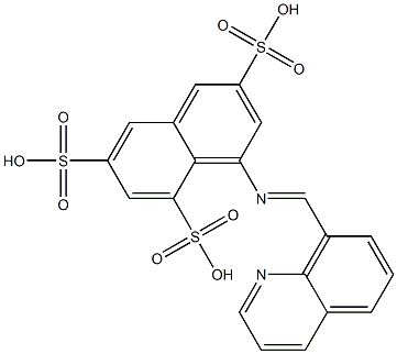 1-[[(Quinolin-8-yl)methylene]amino]naphthalene-3,6,8-trisulfonic acid Structure