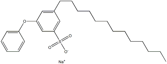 3-フェノキシ-5-トリデシルベンゼンスルホン酸ナトリウム 化学構造式