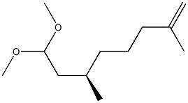 [R,(+)]-3,7-Dimethyl-7-octenal dimethyl acetal Struktur