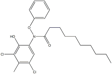 2-(2-Octylphenoxyacetylamino)-4,6-dichloro-5-methylphenol
