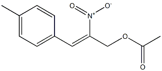 Acetic acid 2-nitro-3-[4-methylphenyl]-2-propenyl ester Structure