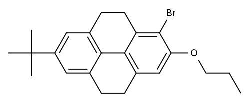 1-ブロモ-2-プロポキシ-7-tert-ブチル-4,5,9,10-テトラヒドロピレン 化学構造式