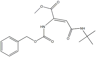 (Z)-2-[(Benzyloxycarbonyl)amino]-3-[(tert-butylamino)carbonyl]propenoic acid methyl ester Structure