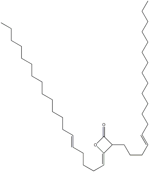 3-(4-Octadecenyl)-4-(5-nonadecen-1-ylidene)oxetan-2-one Structure