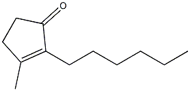 2-Hexyl-3-methyl-2-cyclopentene-1-one Structure
