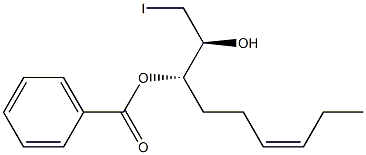 (2S,3S,6Z)-1-Iodo-3-(benzoyloxy)-6-nonen-2-ol 结构式