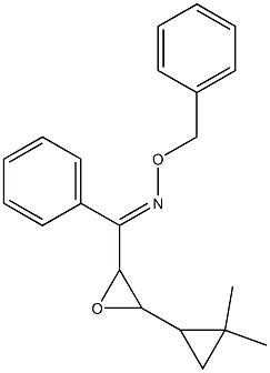 (E)-[3-(2,2-Dimethylcyclopropyl)oxiranyl]phenyl ketone O-benzyl oxime Struktur