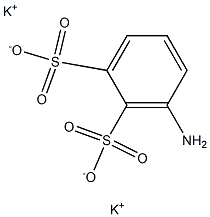 3-アミノ-1,2-ベンゼンジスルホン酸ジカリウム 化学構造式