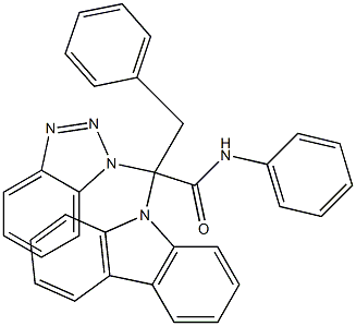 2-(1H-Benzotriazol-1-yl)-2-(9H-carbazol-9-yl)-N,3-diphenylpropanamide Structure