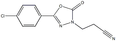  5-(4-Chlorophenyl)-2-oxo-1,3,4-oxadiazole-3-propiononitrile