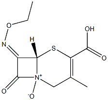 7-[(Z)-Ethoxyimino]-3-methyl-4-carboxycepham-3-ene 1-oxide Structure