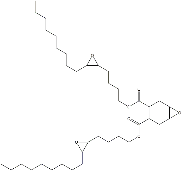 7-Oxabicyclo[4.1.0]heptane-3,4-dicarboxylic acid bis(5,6-epoxypentadecan-1-yl) ester Structure