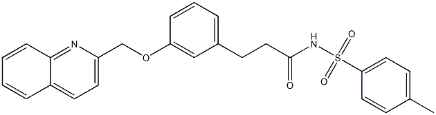 3-[3-(2-Quinolinylmethoxy)phenyl]-N-(p-tolylsulfonyl)propanamide 结构式