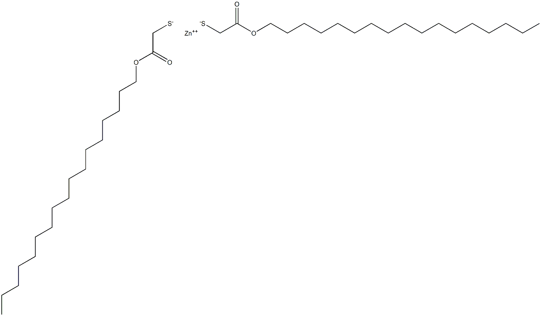 Zinc bis[(heptadecyloxycarbonyl)methanethiolate] Struktur