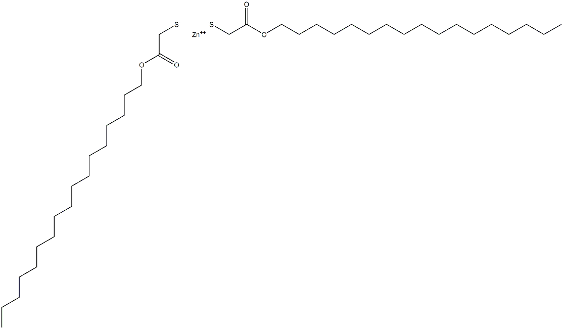 Zinc bis[(heptadecyloxycarbonyl)methanethiolate] Structure