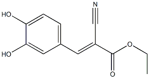 (E)-2-Cyano-3-(3,4-dihydroxyphenyl)acrylic acid ethyl ester 结构式