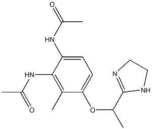 2-[1-(3,4-Di(acetylamino)-2-methylphenoxy)ethyl]-2-imidazoline Structure