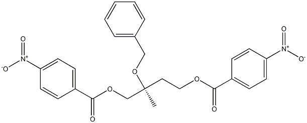 [S,(+)]-2-Benzyloxy-2-methyl-1,4-butanediol 1,4-bis(p-nitrobenzoate) Struktur