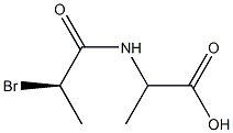 (R)-2-[(2-Bromo-1-oxopropyl)amino]propanoic acid Struktur