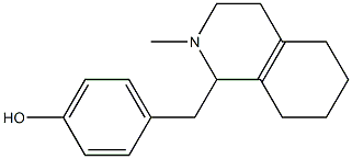1,2,3,4,5,6,7,8-Octahydro-1-(4-hydroxybenzyl)-2-methylisoquinoline Struktur