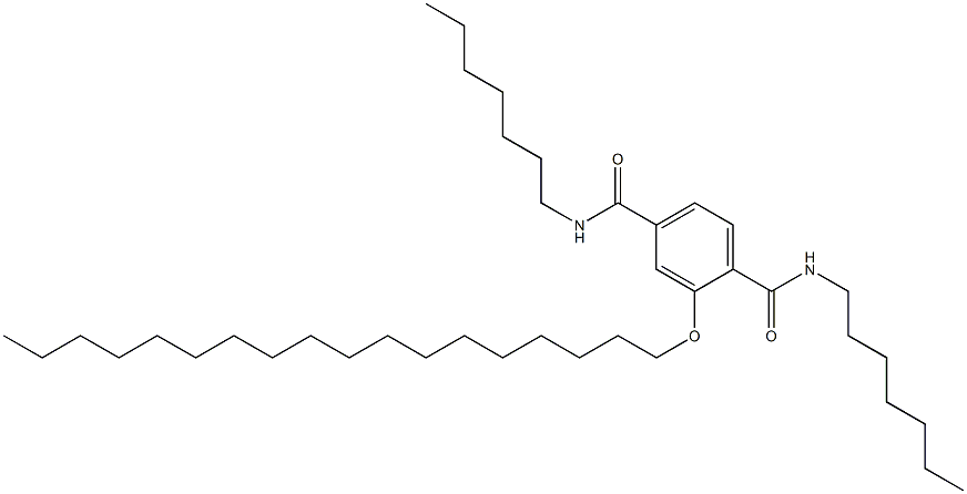 2-(Octadecyloxy)-N,N'-diheptylterephthalamide Struktur