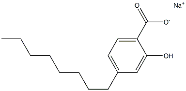 4-Octyl-2-hydroxybenzoic acid sodium salt Structure