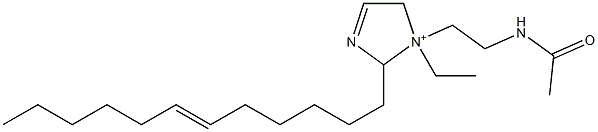 1-[2-(アセチルアミノ)エチル]-2-(6-ドデセニル)-1-エチル-3-イミダゾリン-1-イウム 化学構造式