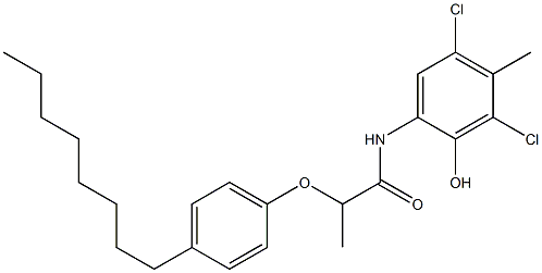 2-[2-(4-Octylphenoxy)propanoylamino]-4,6-dichloro-5-methylphenol|
