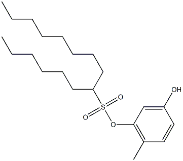 7-Pentadecanesulfonic acid 3-hydroxy-6-methylphenyl ester Structure