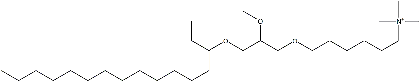 6-(3-Hexadecyloxy-2-methoxypropyloxy)-N,N,N-trimethylhexan-1-aminium 结构式