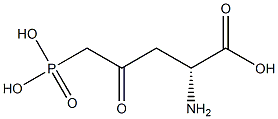 (2R)-2-Amino-4-oxo-5-phosphonopentanoic acid Struktur