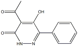 4-Acetyl-5-hydroxy-6-phenylpyridazin-3(2H)-one Structure