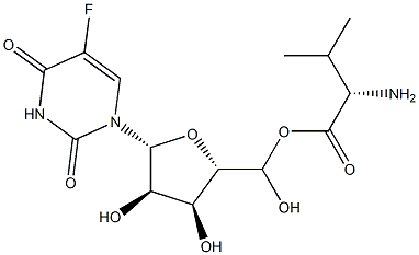 L-Valine 5-fluorouridin-5'-yl ester Structure