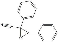 2,3-ジフェニルオキシラン-2-カルボニトリル 化学構造式