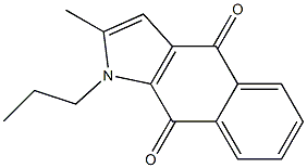 1-Propyl-2-methyl-1H-benz[f]indole-4,9-dione,,结构式