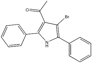 3-Acetyl-4-bromo-2,5-diphenyl-1H-pyrrole Structure