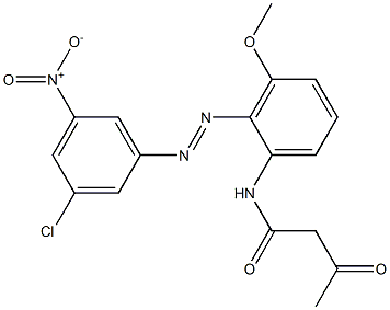 2-Acetyl-2'-(3-chloro-5-nitrophenylazo)-3'-methoxyacetanilide Structure