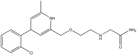 2-[[2-((Carbamoylmethyl)amino)ethoxy]methyl]-4-(2-chlorophenyl)-6-methyl-1,4-dihydropyridine Struktur
