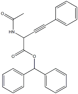 2-Acetylamino-4-phenyl-3-butynoic acid diphenylmethyl ester Structure