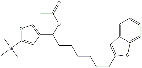 Acetic acid 1-[5-(trimethylsilyl)-3-furyl]-7-(benzo[b]thiophen-2-yl)heptyl ester Structure